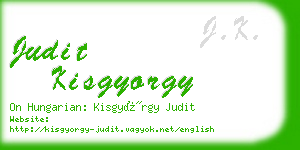 judit kisgyorgy business card